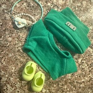 Brand new Miu Miu style Green labubu  outfit 4 pcs